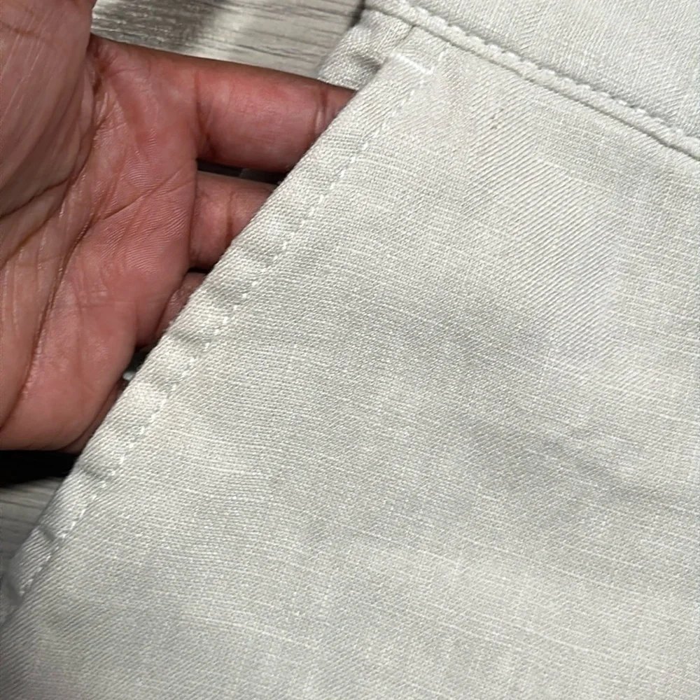 CARIBBEAN Men’s Cream Pants 34x32 Linen Blend Vacay Casual NC0050
